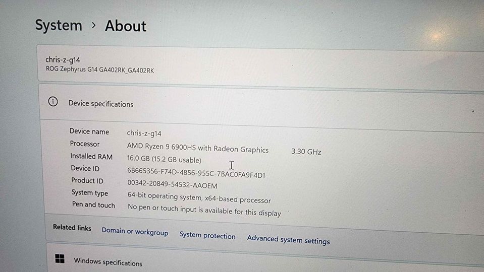 Asus Zephyrus G14-GA402RK (2) Asus Zephyrus G14 GA402RK 2