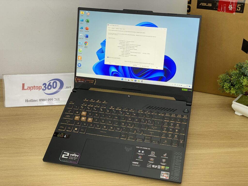 Laptop Asus TUF FA507NU (R7-7735HS/ Ram 16GB/ SSD 512GB/ RTX 4050/ 15,6" FHD/ 144Hz) 8 Asus TUF Fa507NU LP045W 3