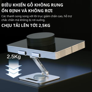 Giá đỡ Máy tính bảng iPad Dáng 1 thanh - Xoay 360 độ Bằng nhôm cao cấp 8 13